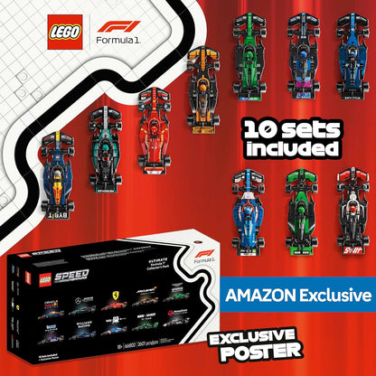 LEGO Speed Champions Ultimate Formula 1 Collector's Pack - Contains 10 Sets in 1 - Includes Exclusive Poster - Collectible F1 Model Car Kit - Exciting Gift for Adults and Racing Enthusiasts - 66802
